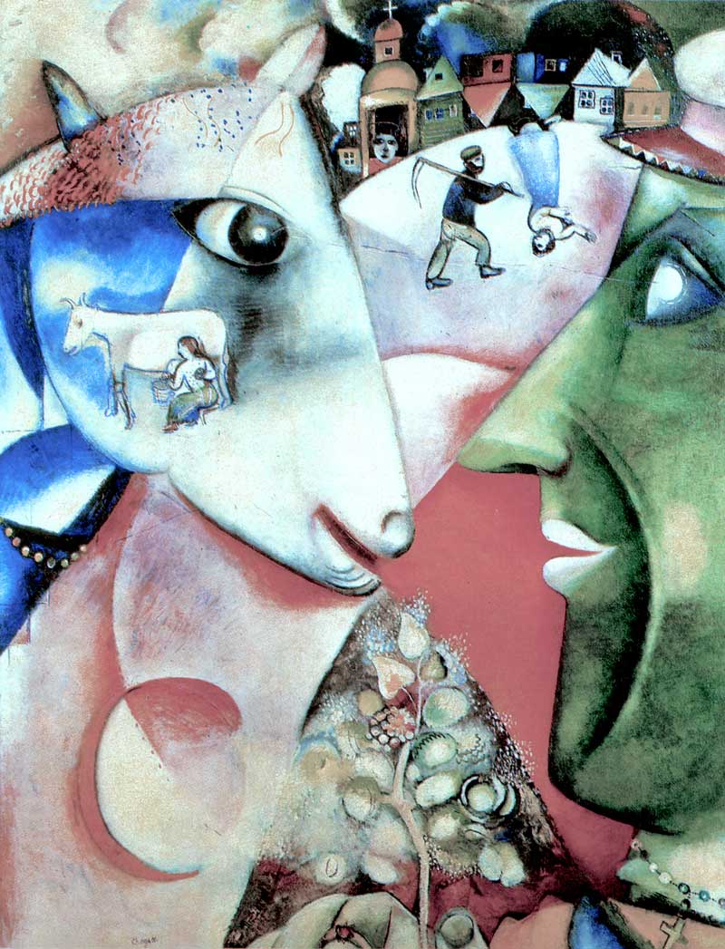 Photo:  Marc Chagall,I and the Village, 1911